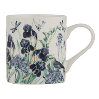 Ashdene Iris Garden White 390ml Fine Bone China Mug