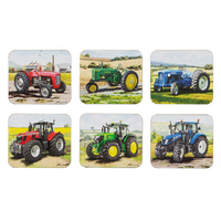 Ashdene Tractor Then/Now Set of 6 Assorted Coasters