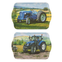 Ashdene Tractors Then/Now Collection Set of 2 Melamine Ford Scatter Trays