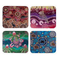 Ashdene Spirit Land Collection Pack of 4 Assorted Corkback Coasters