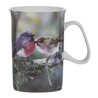Ashdene Australian Small Birds Collection 330ml Pink Robin Mug