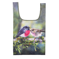 Ashdene Australian Small Birds Collection Pink Robin Shopping Bag