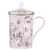 Ashdene Raspberry Rose 3 Piece Infuser Mug