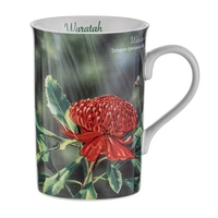 Ashdene Botanical Emblems of Australia Waratah 350ml Can Mug