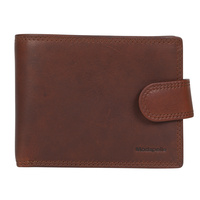 Cognac Vintage Leather Multi Credit Card Compartment RFID Protected Wallet