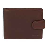Brown Vintage Leather Multi Credit Card Compartment RFID Protected Wallet