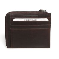 Vintage Brown Leather RFID Credit Card Wallet