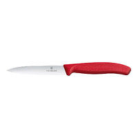 Victorinox Red 10cm Serrated Blade with Pointed Tip Paring Knife 6.7731.C1