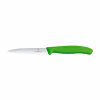 Green 10cm Serrated Blade with Pointed Tip Paring Knife