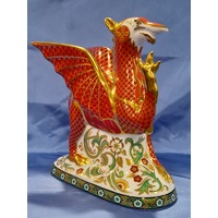 Royal Crown Derby Welsh Dragon Paperweight with Gold Basal Stopper Number 499