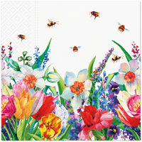 PAW Decor Collection Meadow with Bees 3-ply Tissue Paper Napkin 33 x 33cm (Pack of 20)