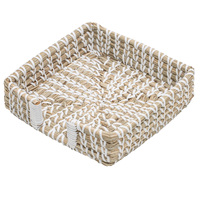 Seagrass Woven White Napkin Holder