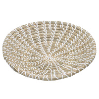 Seagrass Woven White Bowl