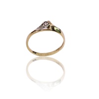 Diamond 9ct Yellow Gold Ring Size L1/2
