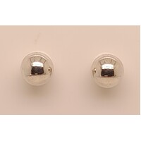 Sterling Silver 6mm Plain Polished Ball Stud Earrings
