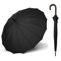 London Wood Black Umbrella