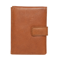 Modapelle Tan Soft Cow Leather RFID Protected Passport Wallet