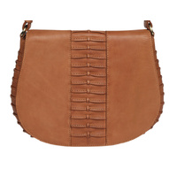 Modapelle Tan Vintage Cow Leather Cross Body Bag