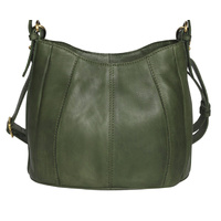 Modapelle Olive Vintage Cow Leather Cross Body / Shoulder Bag