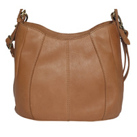 Modapelle Tan Vintage Cow Leather Cross Body / Shoulder Bag