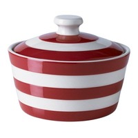 Cornish Red 14cm Round Butter Dish