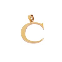 Yellow Gold Ion Plated Stainless Steel Initial Pendants - CLEARANCE