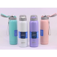 Stainless Steel Insulated Double Wall Sports Bottle with Straw