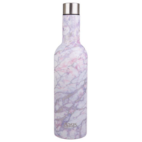 750ml Silver Quartz Stainless Steel Double Wall Insulated Wine Traveller CLEARANCE