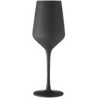 Aurora Set of 2 Matte Black 400ml Wine Glasses