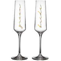 Celebration Bride & Groom 215ml Champagne Glasses
