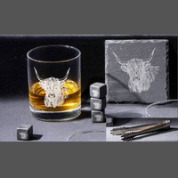 Tempa 9 Piece Whisky Business 350ml Highland Cow Whisky Set