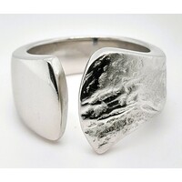 Sterling Silver Textured Tapered Ring AUS Size R½