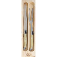 Jean Dubost Laguiole Deluxe Light Horn 2 Piece Carving Set