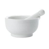 White Basics 9cm Porcelain Mortar & Pestle