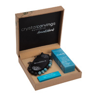 Crystal Carvings Naturals Creativity Chrysocolla & Lava Stone Bracelet Aroma Set