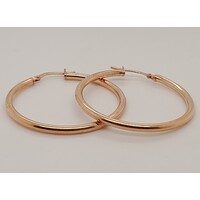 9 Carat Rose Gold Sterling Silver Filled Hoop Earrings