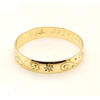 9 Carat Yellow Gold Diamond Ring AUS Size R½