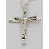 Sterling Silver Large Crucifix Pendant