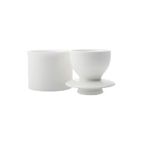 White Basics Porcelain Butter Keeper