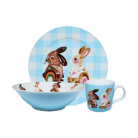 Pete Cromer Barn Friends 3 Piece Bunny Dinner Set