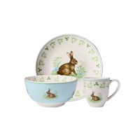 Maxwell & Williams Clover & Cottontail Collection 3 Piece Children's Dinner Set