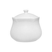 White Basics Rococo Collection Porcelain Sugar Bowl