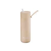 595ml (20oz) Limited Edition Soft Stone Reusable Stainless Steel Ceramic Bottle with Straw Lid