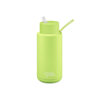 1000ml (34oz) Limited Edition Pistachio Green Stainless Steel Ceramic Reusable Bottle with Straw Lid