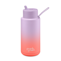 1000ml (34oz) Limited Edition Gradient Lilac Haze / Living Coral Stainless Steel Ceramic Reusable Bottle with Straw Lid