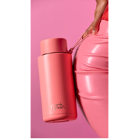 1000ml (34oz) Limited Edition Sweet Peach Stainless Steel Ceramic Reusable Bottle with Straw Lid