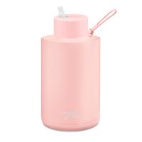 2000ml (68oz) Blushed Stainless Steel Ceramic Reusable Bottle with Straw Lid