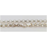 Sterling Silver 4.5mm Wide 50cm Round Belcher Link Chain