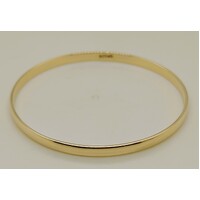 9 Carat Yellow Gold Solid Polished 45mm Baby Bangle
