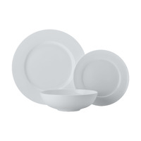 Cashmere 12 piece Villa Fine Bone China Rim Dinner Set